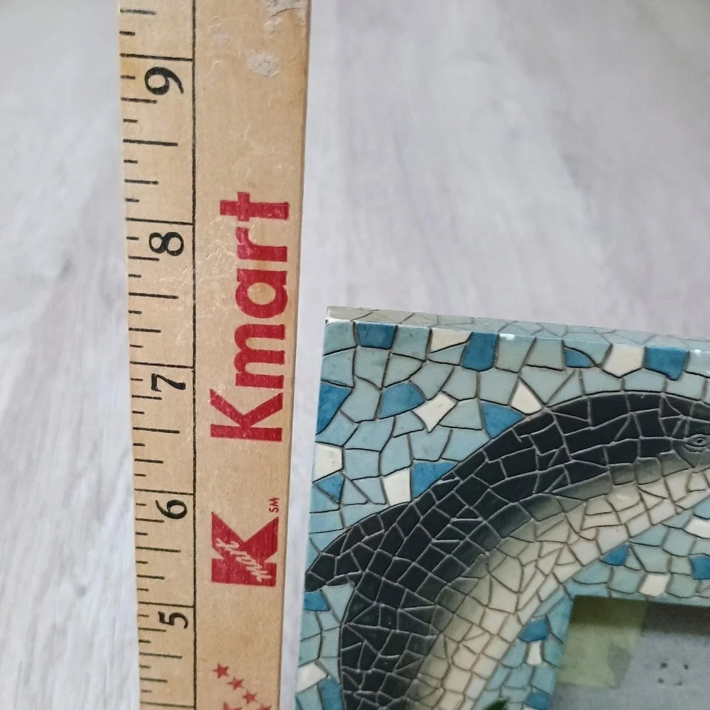 Dolphin Mosaic Look Picture Frame 3 X 3 Inch Picture